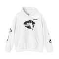 Lip Bite Floral Skull Hoodie — Japanese Text Graphic Streetwear